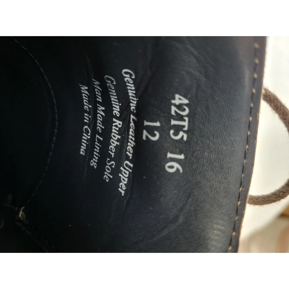 Jos A Bank Mens Tan Brown Leather Derby Shoes Rubber Sole 42T5 16 Size 12